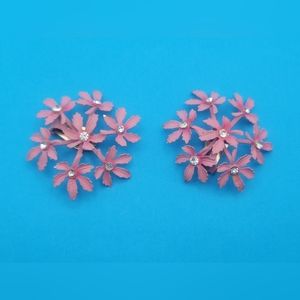 Delicate Vintage Pink Floral Earrings